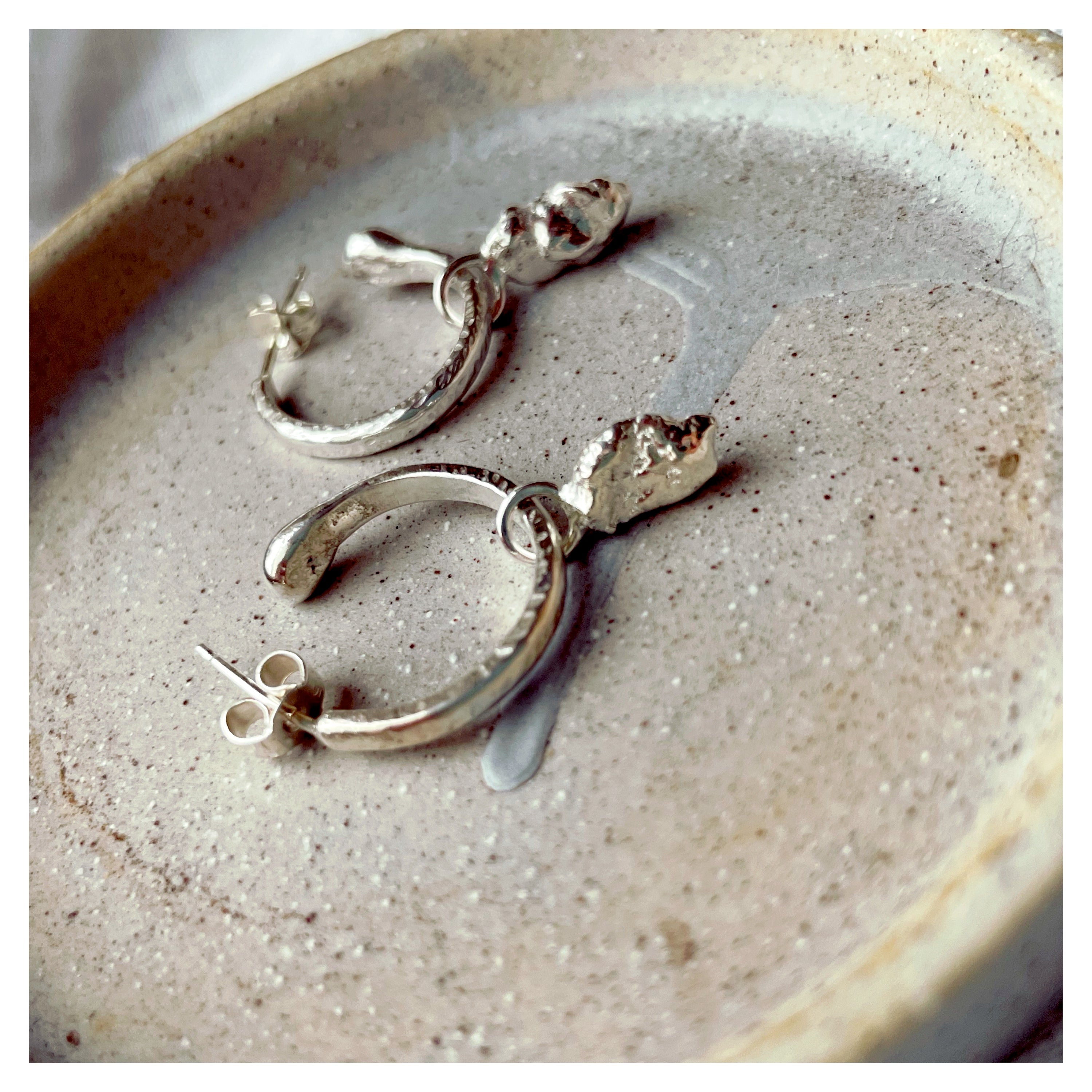Frances-Kirk-Mini-Nugget-Hoop-Pendant-Drop-Huggies-Hoop-Earrings-Sterling-Silver