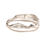 Frances-Kirk-Molten-stacking-rings-9-carat-gold-ring-set-textured-molten-bands-sterling-Silver