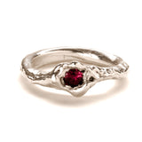 Frances-Kirk-One-Gemstone-Stacking-Molten-Textured-Unique-Band-Ring-Sapphire-Ruby-Diamond-Cubic-Zirconia-Sterling-Silver-Gold-Vermeil