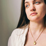 Frances-Kirk-Talisman-Pendant-Necklace-Gold-Vermeil-Sterling-Silver-Chunky-Chain-Textured-Oval-Hoop-Disc