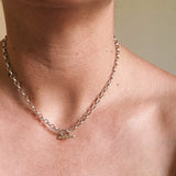 Frances-Kirk-Textured-espalier-Chunky-Silver-belcher-chain-tbar-necklace