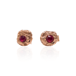 Frances-Kirk-Theia-Studs-9ct-Carat-Gold-Ruby-Gemstone-Stone-Textured-Stud-Earrings
