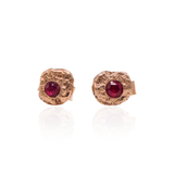 Frances-Kirk-Theia-Studs-9ct-Carat-Gold-Ruby-Gemstone-Stone-Textured-Stud-Earrings