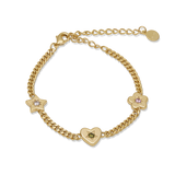 Retro Gemstone Charm Bracelet