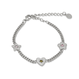 Retro Gemstone Charm Bracelet