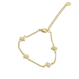 Opal Starburst Charm Bracelet Gold & Silver