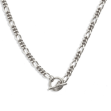 T-Bar Figaro Chain Necklace Gold & Silver