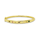 Kaleidoscope Gemstone Bangle Gold