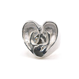 'A Good Listener' Large Heart Ring