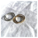 Linked Knot Triple Ring