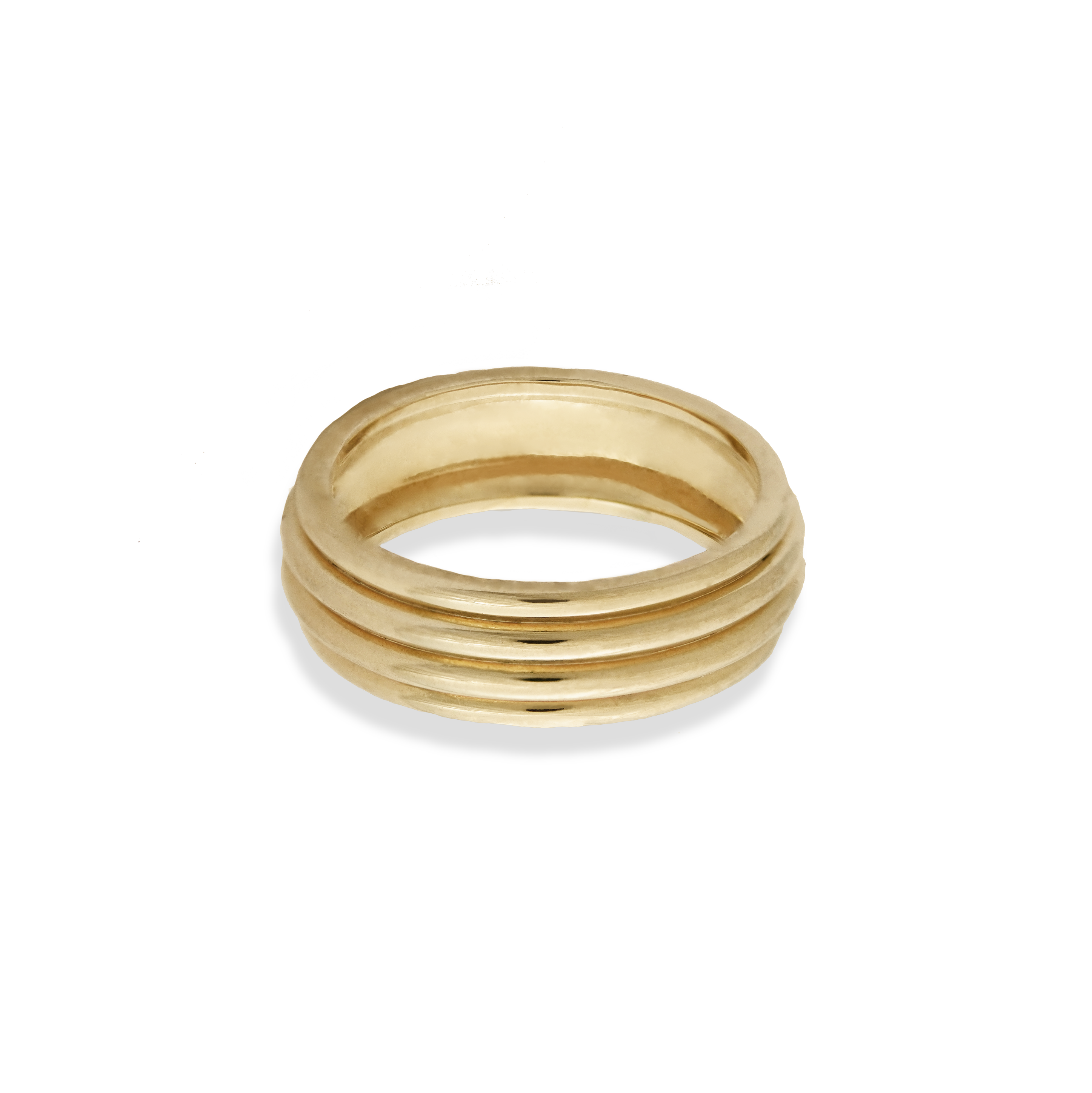 Junk-Jewels-Cigar-Band-Minimal-Ribbed-Layered-Chunky-Statement-Ring-Gold-Silver