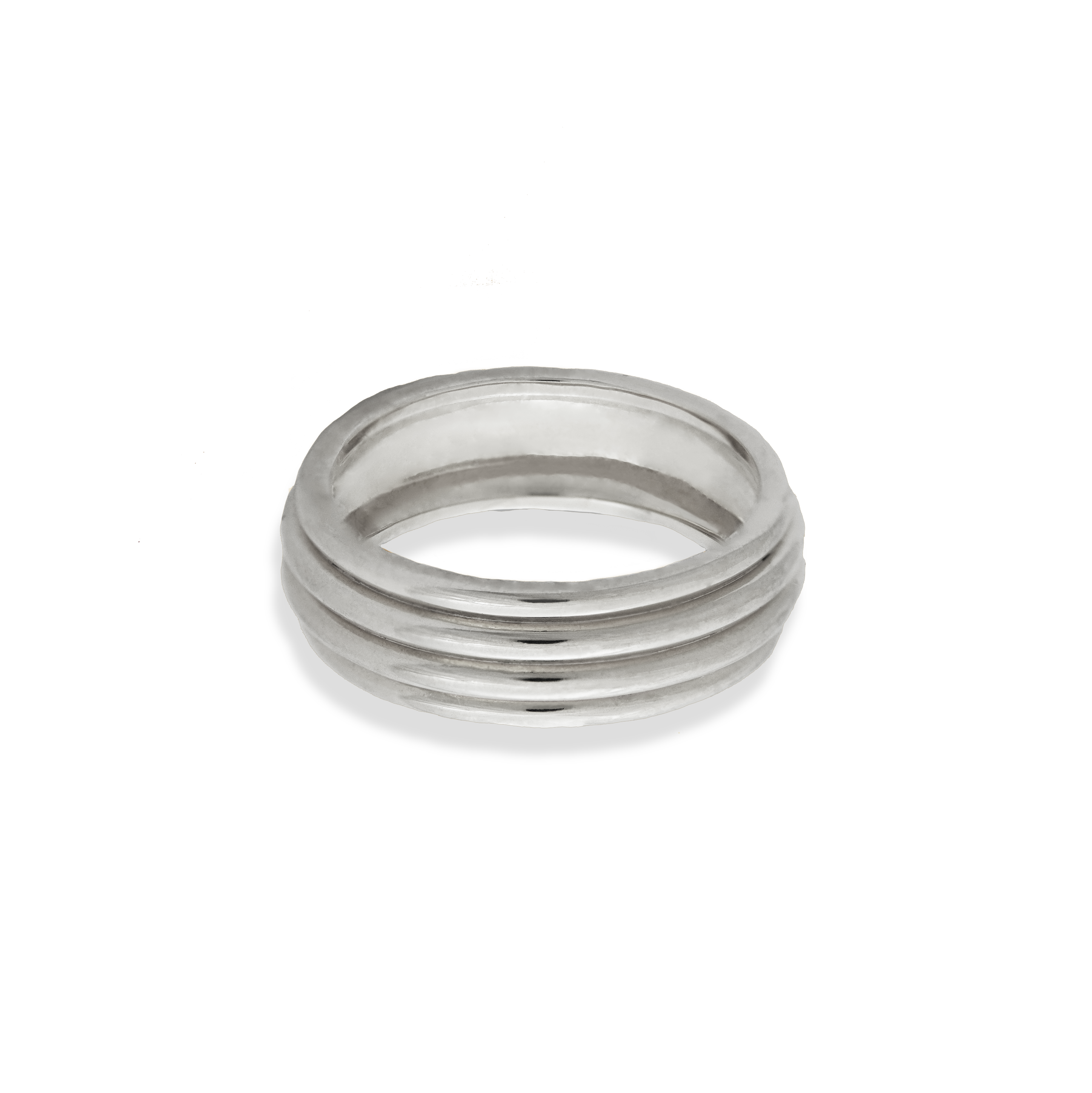 Junk-Jewels-Cigar-Band-Minimal-Ribbed-Layered-Chunky-Statement-Ring-Gold-Silver