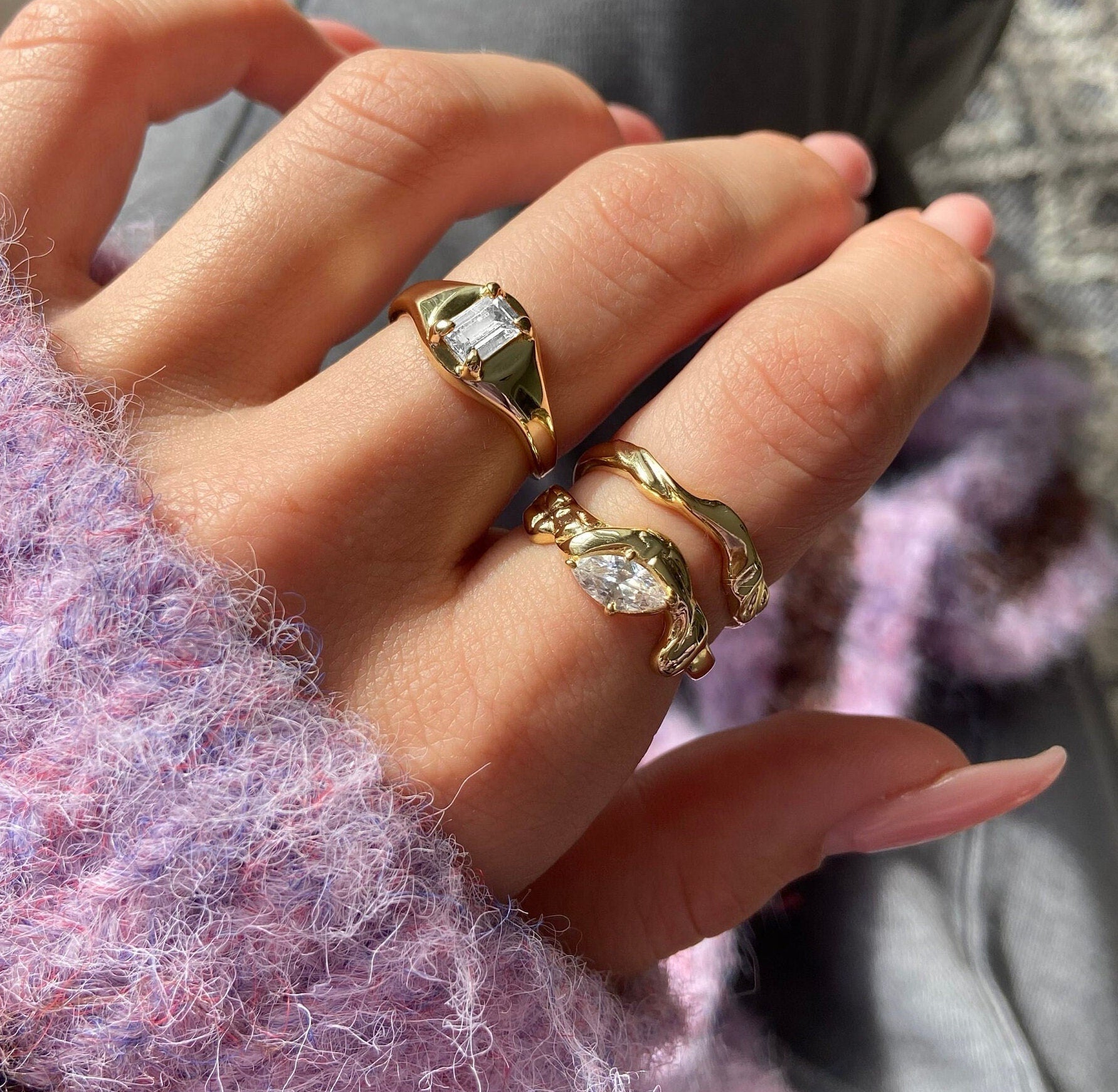 Junk-Jewels-Daphne-textured-band-stacking-ring-gold-vermeil