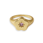 Junk-Jewels-Flower-Power-Signet-Ring-Gold-Purple-Gemstone-Statement-Cocktail-Cool