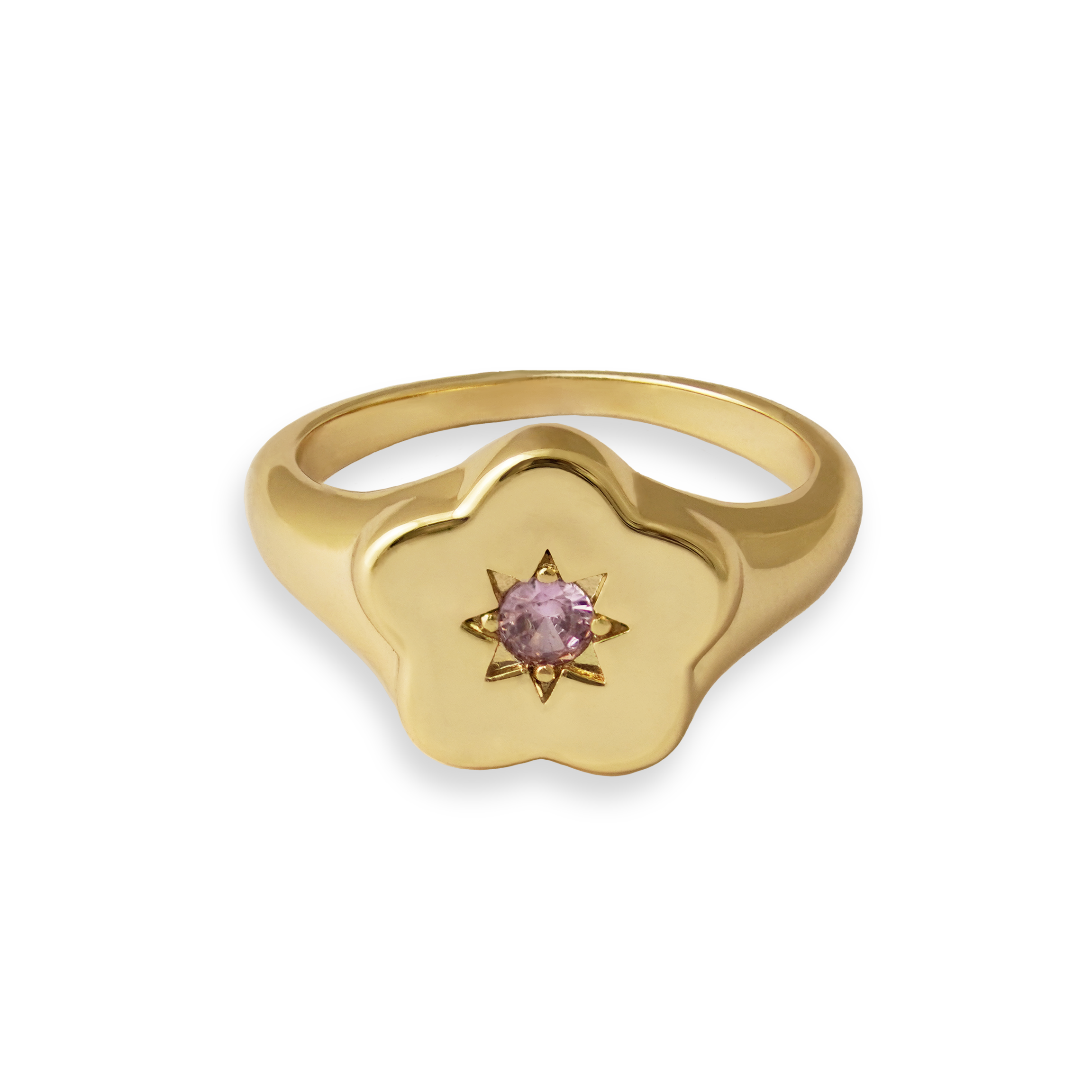Junk-Jewels-Flower-Power-Signet-Ring-Gold-Purple-Gemstone-Statement-Cocktail-Cool