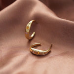 Junk-Jewels-Kaleidoscope-Disco-Gemstone-Star-Chunky-Hoop-Earrings-Gold