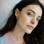 Junk-Jewels-Kaleidoscope-Disco-Gemstone-Star-Chunky-Hoop-Earrings-Gold