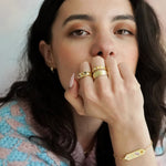 Junk-Jewels-Kaleidoscope-Gemstone-Colourful-Chunky-Signet-Ring-Gold