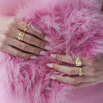 Junk-Jewels-Kaleidoscope-Gemstone-Colourful-Chunky-Signet-Ring-Gold