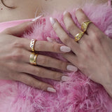 Junk-Jewels-Kaleidoscope-Gemstone-Colourful-Chunky-Signet-Ring-Gold