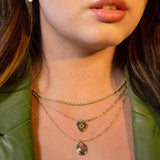 Junk-Jewels-Kaleidoscope-Gemstone-Multicoloured-Rainbow-Star-Pendant-Necklace-Gold-Figaro-Chain