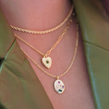 Junk-Jewels-Kaleidoscope-Gemstone-Multicoloured-Rainbow-Star-Pendant-Necklace-Gold-Figaro-Chain