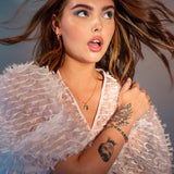 Junk-Jewels-Kaleidoscope-Multi-Coloured-Rainbow-Gemstone-Bangle-Bracelet-sleek-Gold