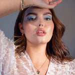 Junk-Jewels-Kaleidoscope-Multi-Coloured-Rainbow-Gemstone-Bangle-Bracelet-sleek-Gold