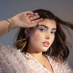 Junk-Jewels-Kaleidoscope-Multi-Coloured-Rainbow-Gemstone-Bangle-Bracelet-sleek-Gold