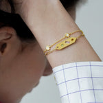 Junk-Jewels-Kaleidoscope-Rainbow-Stone-Multi-Disco-Chain-bar-pendant-Bracelet-coloured-gemstone-gold