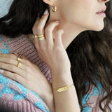 Junk-Jewels-Kaleidoscope-Rainbow-Stone-Multi-Disco-Chain-bar-pendant-Bracelet-coloured-gemstone-gold