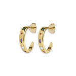 Junk-Jewels-Kaleidoscope -Multicoloured-Stone-gemstone-Hoop-Earrings-Hoops-Gold