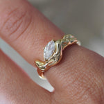 Junk-Jewels-Molten-Textured-14-Carat-Gold-Vermeil-Cubic-Zirconia-Diamond-Sterling-Silver-Stacking-Band-Ring-Solitaire-Unique