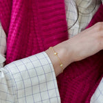 Junk-Jewels-Opal-Starburst-Star-White-Stone-Charm-Chain-Bracelet-Gold-Silver