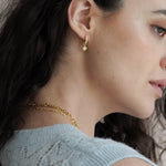 Junk-Jewels-Opal-cubic-zirconia-Diamond-White-Stone-Star-Starburst-Jewelled-Drop-Dangle-Hoop-Earrings-Gold-Silver