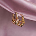 Junk-Jewels-Pastel-Coloured-Gemstone-Stone-Pendant-Drop-Dangle-Oversized-Hoop-Hoops-Earrings-Gold