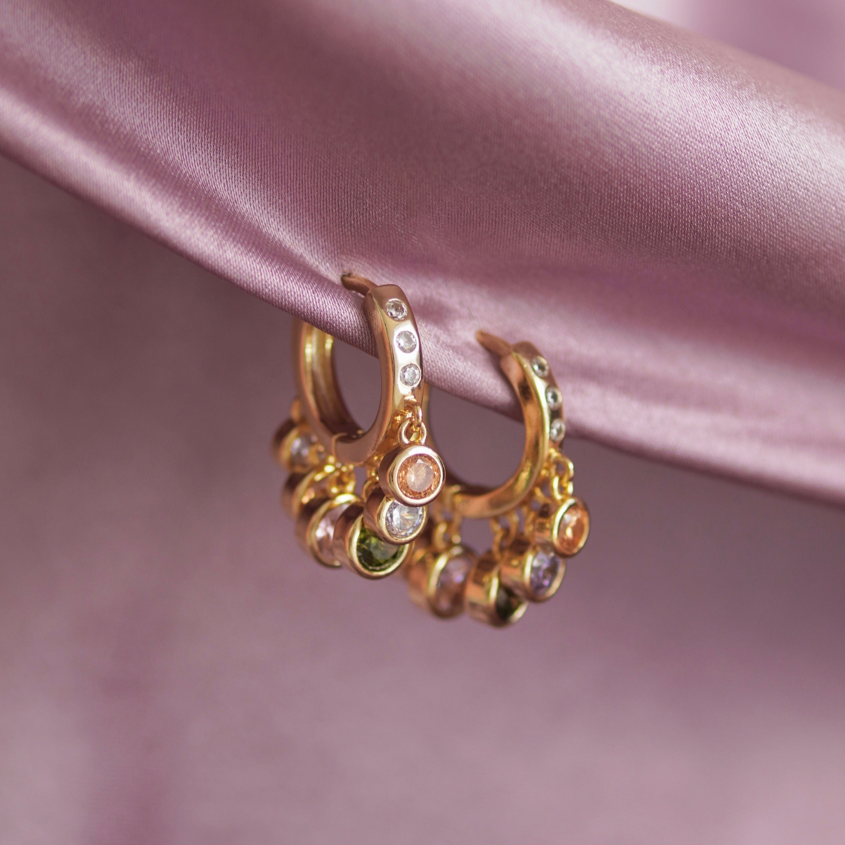 Junk-Jewels-Pastel-Coloured-Gemstone-Stone-Pendant-Drop-Dangle-Oversized-Hoop-Hoops-Earrings-Gold