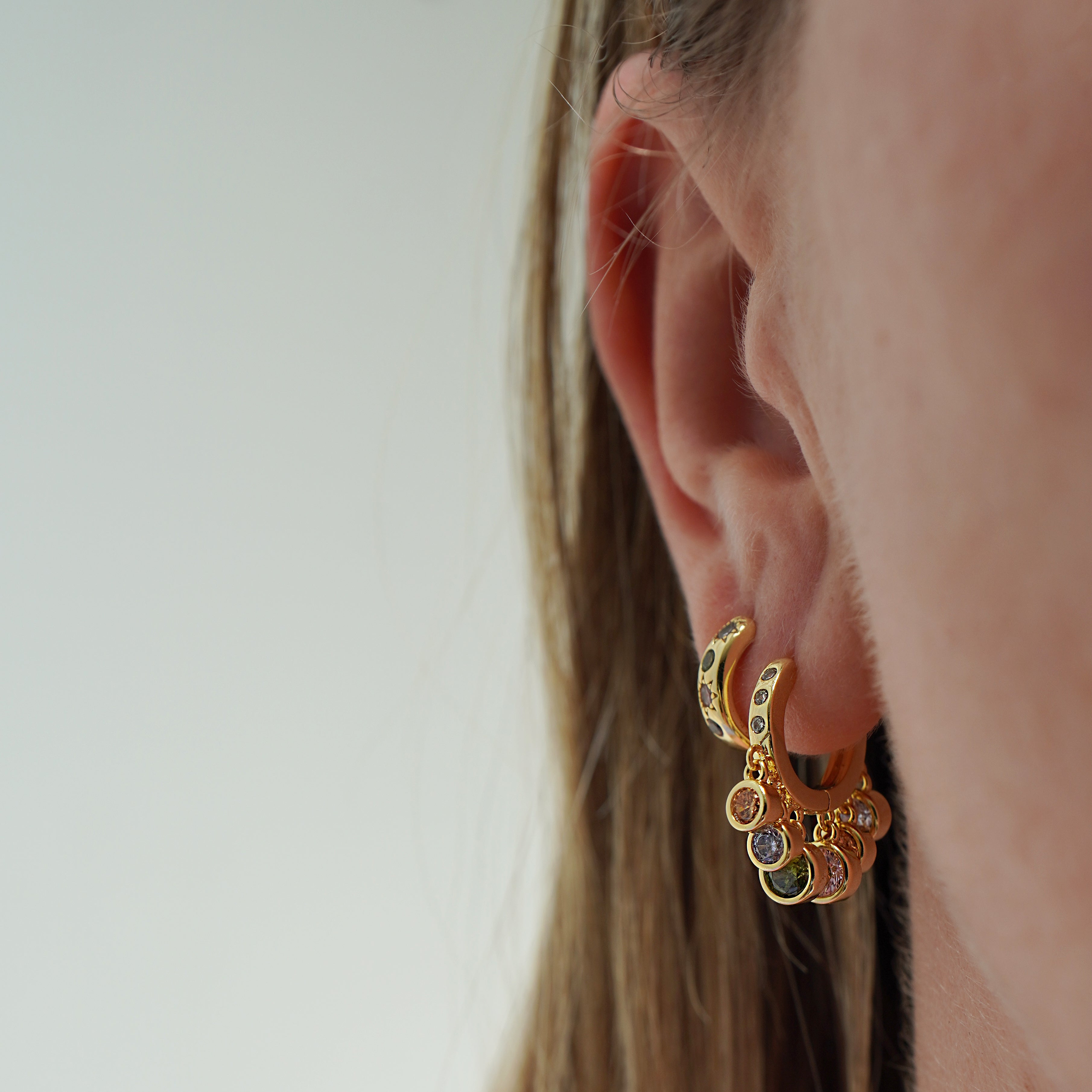 Junk-Jewels-Pastel-Coloured-Gemstone-Stone-Pendant-Drop-Dangle-Oversized-Hoop-Hoops-Earrings-Gold