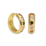 Junk-Jewels-Pastel-Stone-Gemstone-Chunky-Large-Hoop-Earrings-Gold-Diamond-Star