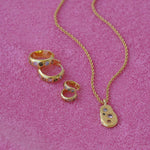 Junk-Jewels-Pastel-Stone-Gemstone-Chunky-Large-Hoop-Earrings-Gold-Diamond-Star