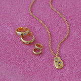 Junk-Jewels-Pastel-Stone-Gemstone-Chunky-Large-Hoop-Earrings-Gold-Diamond-Star