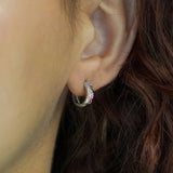 Junk-Jewels-Pastel-Stone-multicoloured-Star-Gemstone-Petite-Hoop-Huggie-Earrings-Gold