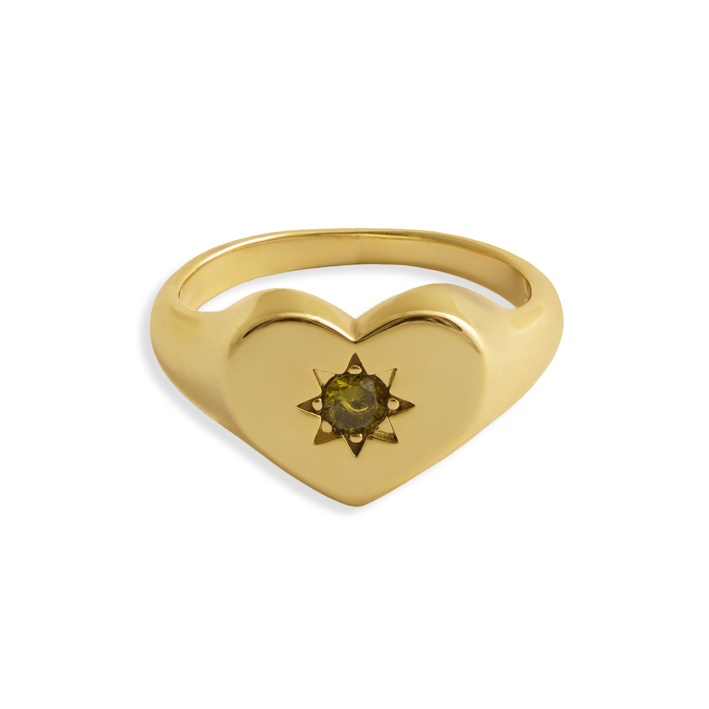 Junk-Jewels-Peridot-Green-Stone-Heart-Signet-Stacking-Ring-Gold-Silver