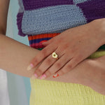 Junk-Jewels-Peridot-Green-Stone-Heart-Star-Signet-Stacking-Ring-Gold-Silver