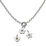 Junk-Jewels-Retro-Multi-Charm-Flower-Start-Heart-Purple-Green-Blue-Gemstone-Stone-Pendant-Chunky-Chain-Necklace-Gold-Silver