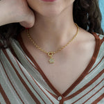 Junk-Jewels-Retro-Multi-Charm-Flower-Start-Heart-Purple-Green-Blue-Gemstone-Stone-Pendant-Chunky-Chain-Necklace-Gold-Silver