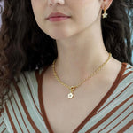 Junk-Jewels-Retro-Multi-Charm-Flower-Start-Heart-Purple-Green-Blue-Gemstone-Stone-Pendant-Chunky-Chain-Necklace-Gold-Silver