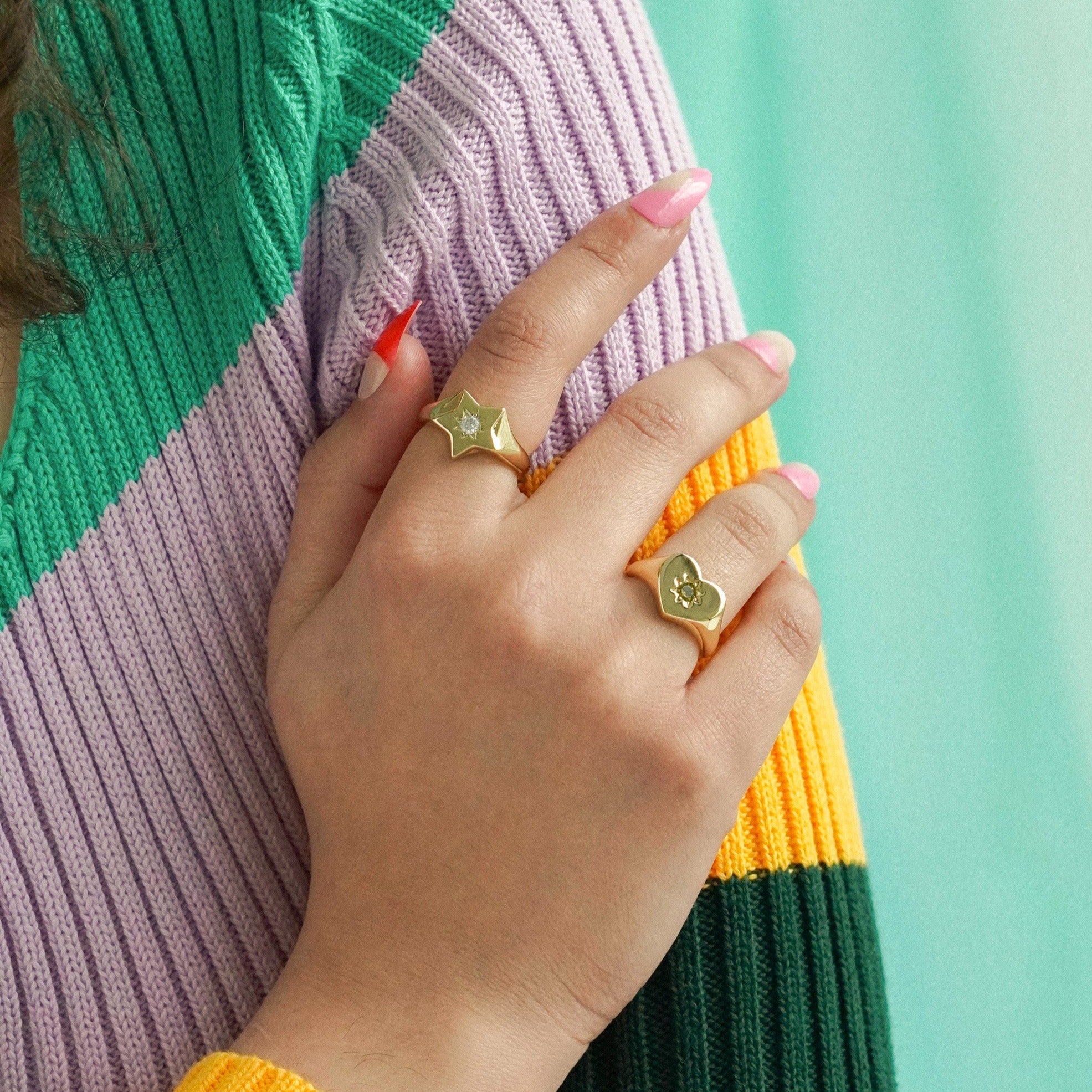 Junk-Jewels-Shooting-Star-Diamond-cubic-zirconia-Signet-Ring-gold