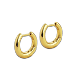 Junk-Jewels-Wobbly-Classic-Small-Chunky-Hoop-Hoops-Earrings-Gold-Plated-Silver