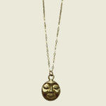 Kan-Studio-Lah-necklace-La-Luna-Moon-Face-Circle-Disc-Pendant-Chain-Necklace-Feminine-symbol-Boho-Handmade-DemiFine-Gold-Plated-Sterling-Silver-Brass-Cool-London-Jewellery